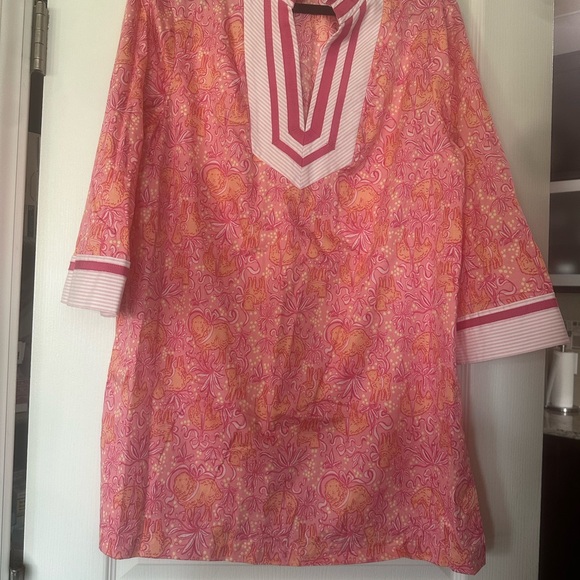 Brooks Brothers Pink and Orange Tunic - Picture 1 of 5